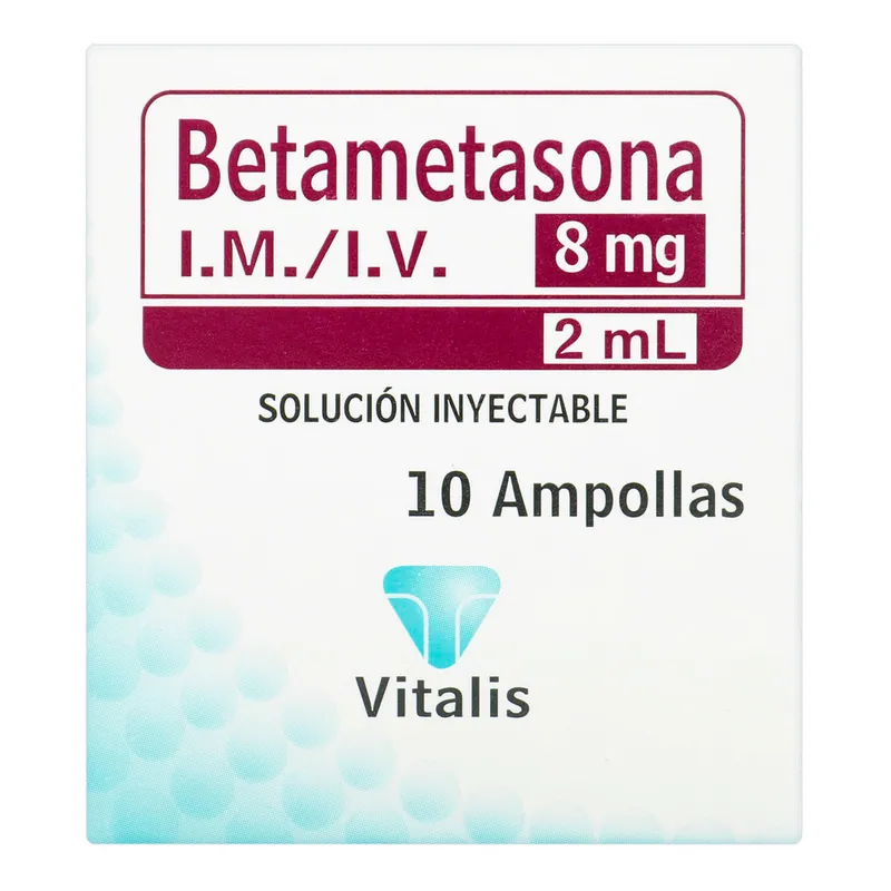 Betametasona 8 mg/2 mL 10 ampollas VT
