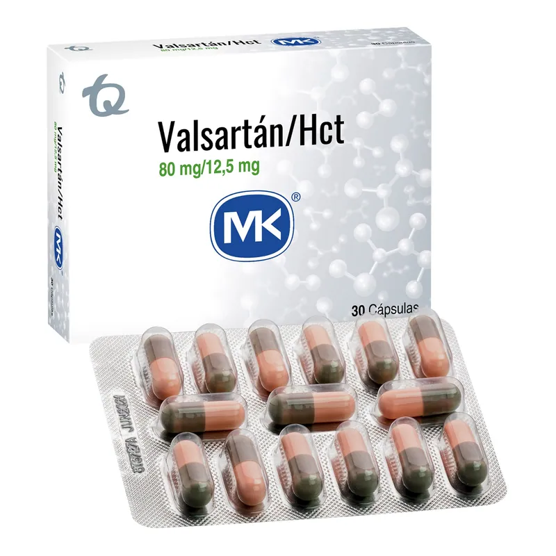 Valsartan 80 Mg+hidroc 12.5 mg 30 tabletas MK