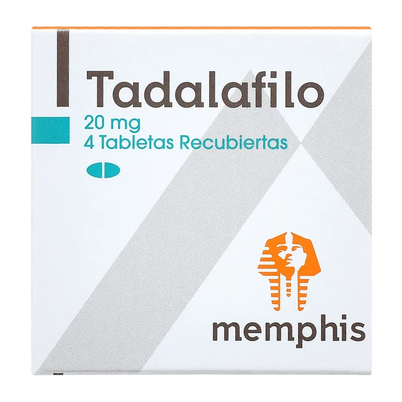 Tadalafilo 20 mg 4 tabletas recubiertas MP