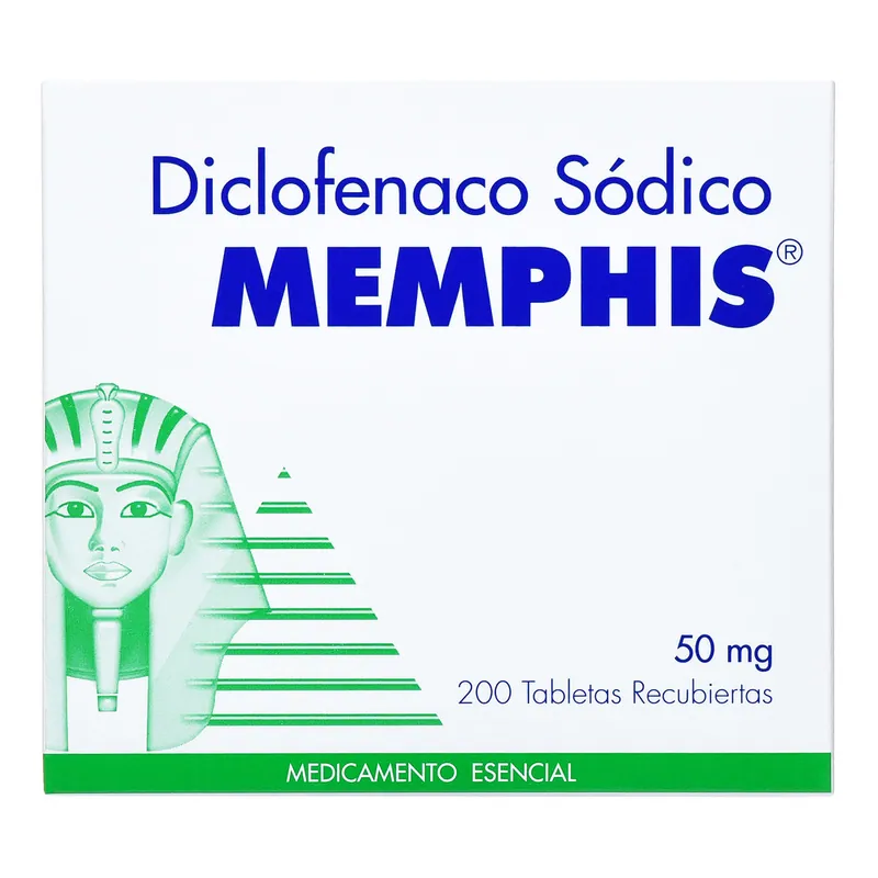 Diclofenaco sódico 50 mg 200 tabletas MP