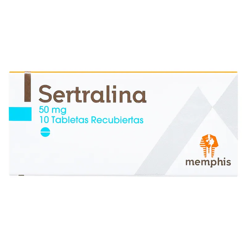 Sertralina 50 mg 10 tabletas recubiertas MP