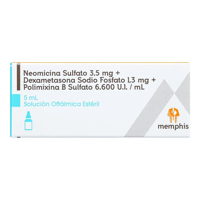 Dexametasona+polim.+neom solución oftálmica 5 mL MP