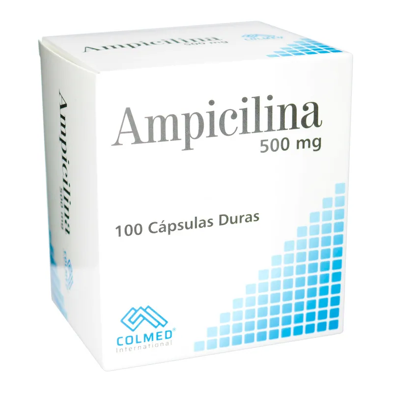 Ampicilina 500 mg Caja 100 cápsulas PC