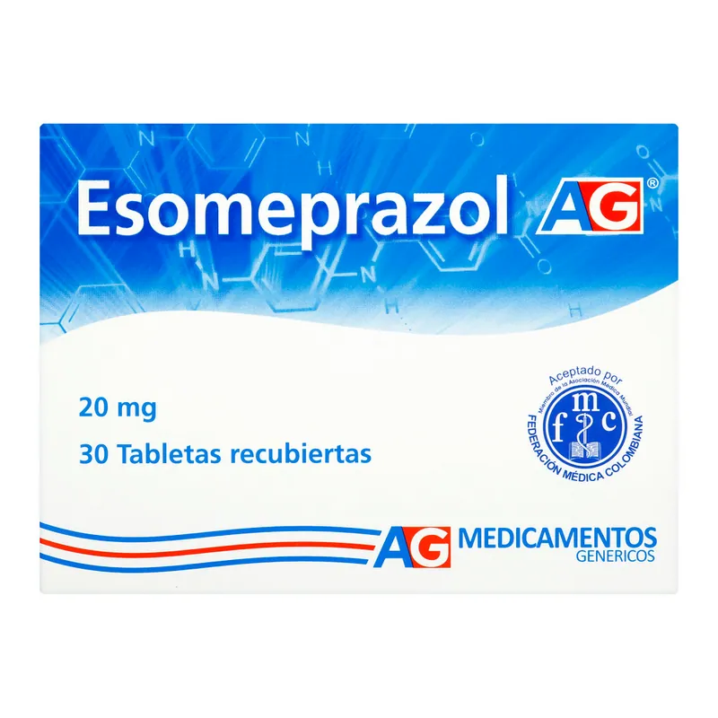 Esomeprazol 20 mg 30 tabletas AG