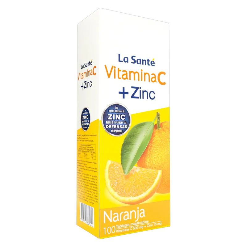 Vitamina C 500 mg + Zinc Nar 100tbs Mast