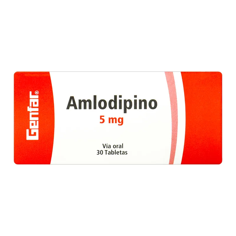 Amlodipino 5 mg 30 tabletas GF
