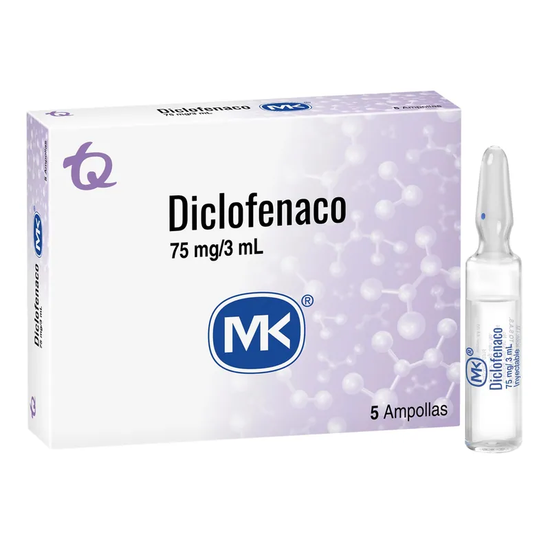 Diclofenaco 75 mg/3 mL 5 ampollas MK
