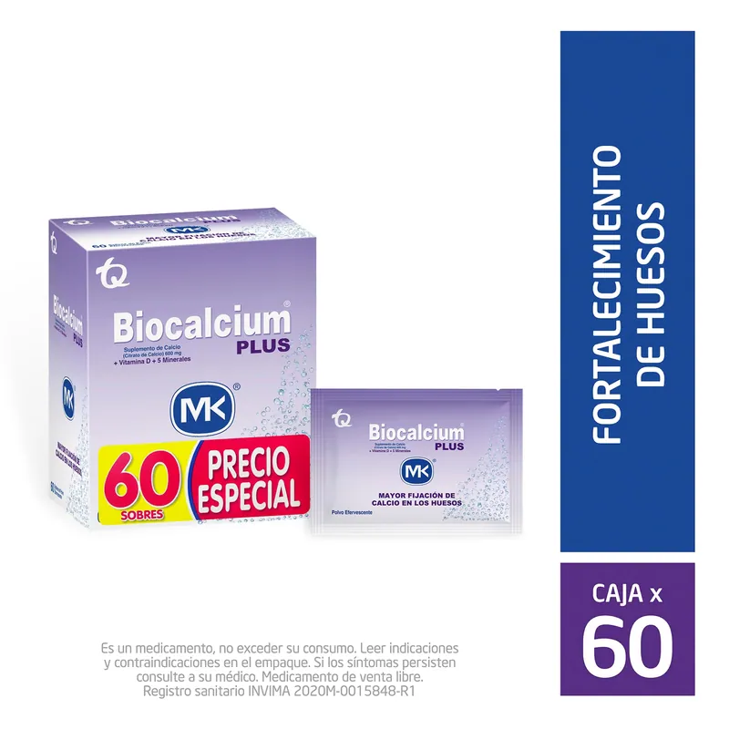 Biocalcium Plus Polvo 60 sobres MK P Esp