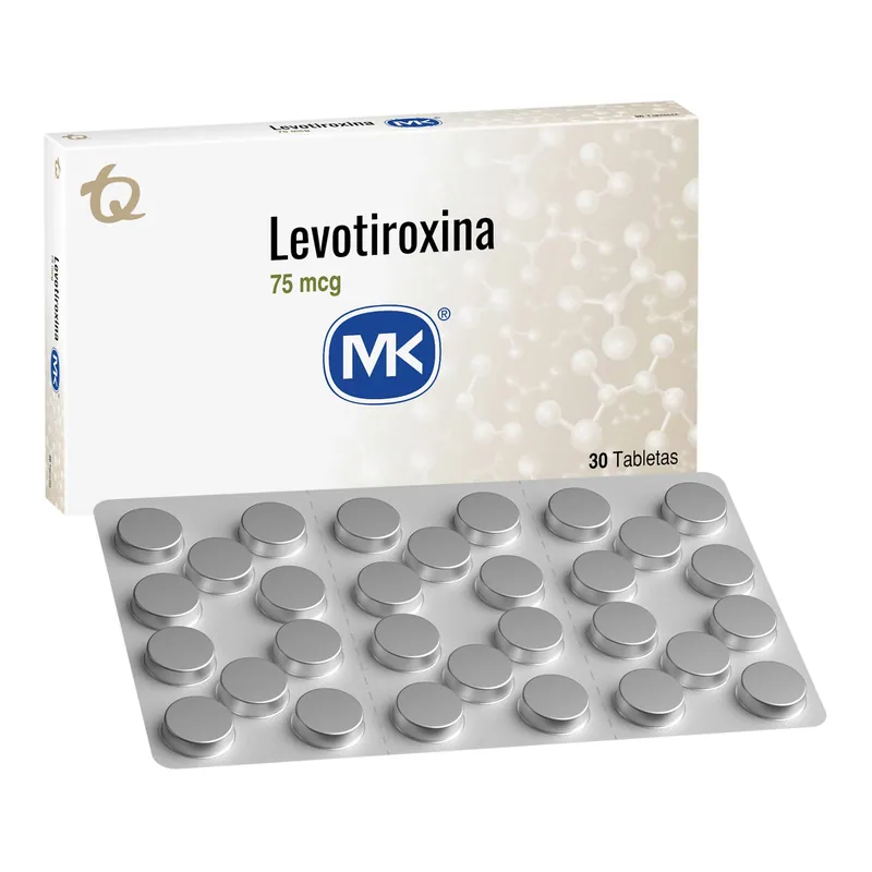 Levotiroxina 75 mcg 30 tabletas MK