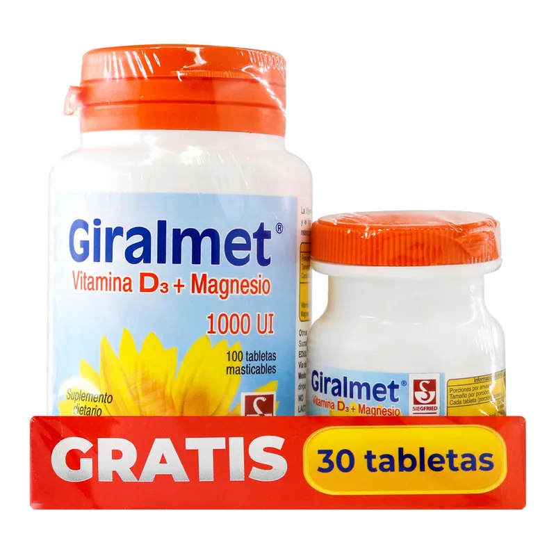 Giralmet 1.000 UI 100 tabletas gotas 30 tabletas