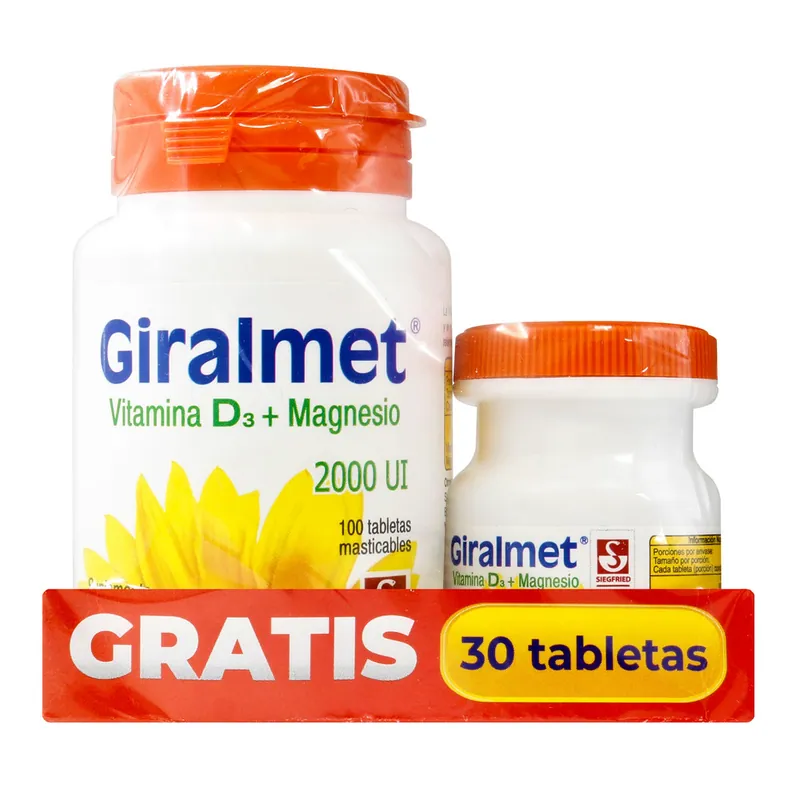 Giralmet 2.000 UI 100 tabletas gotas 30tbs