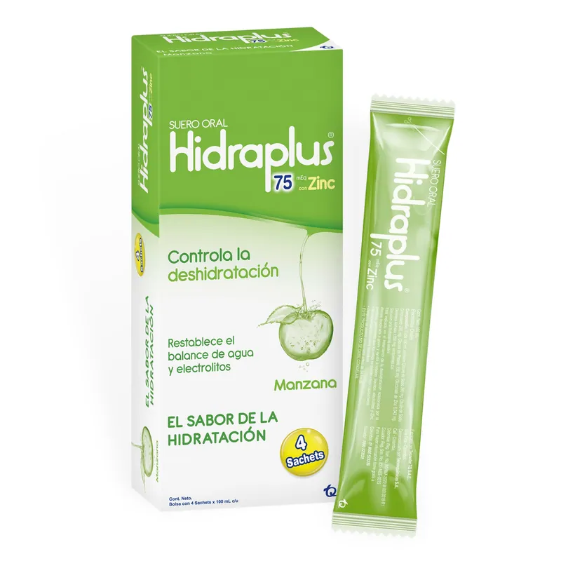 Hidraplus 75 Zinc Manzana Bol 100 mL 4und