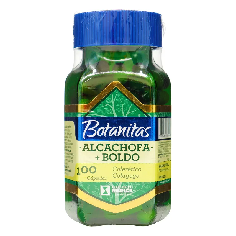 Alcachofa y Boldo Botanitas 100 cápsulas