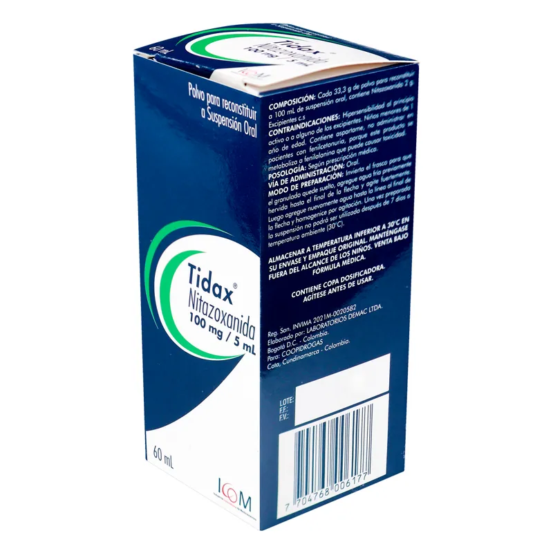Tidax 100 mg suspensión 60 mL ICOM