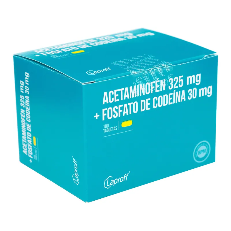 Acetamin 325 Mg+codeina 30 mg 100 tabletas
