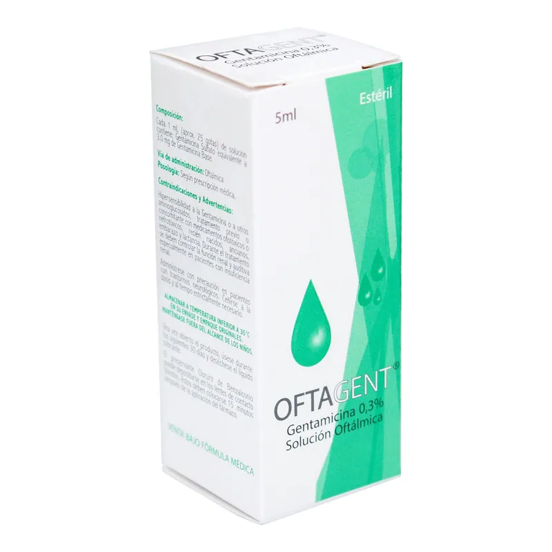 Oftagent Gentamicina 0.3% oftálmica 5 mL