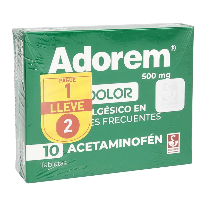 Adorem 500 mg 10 tabletas Pag 1 Lle 2