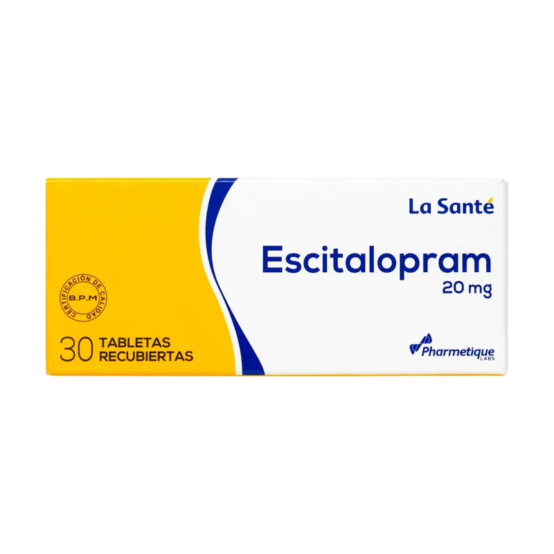 Escitalopram 20 mg 30 tabletas LS