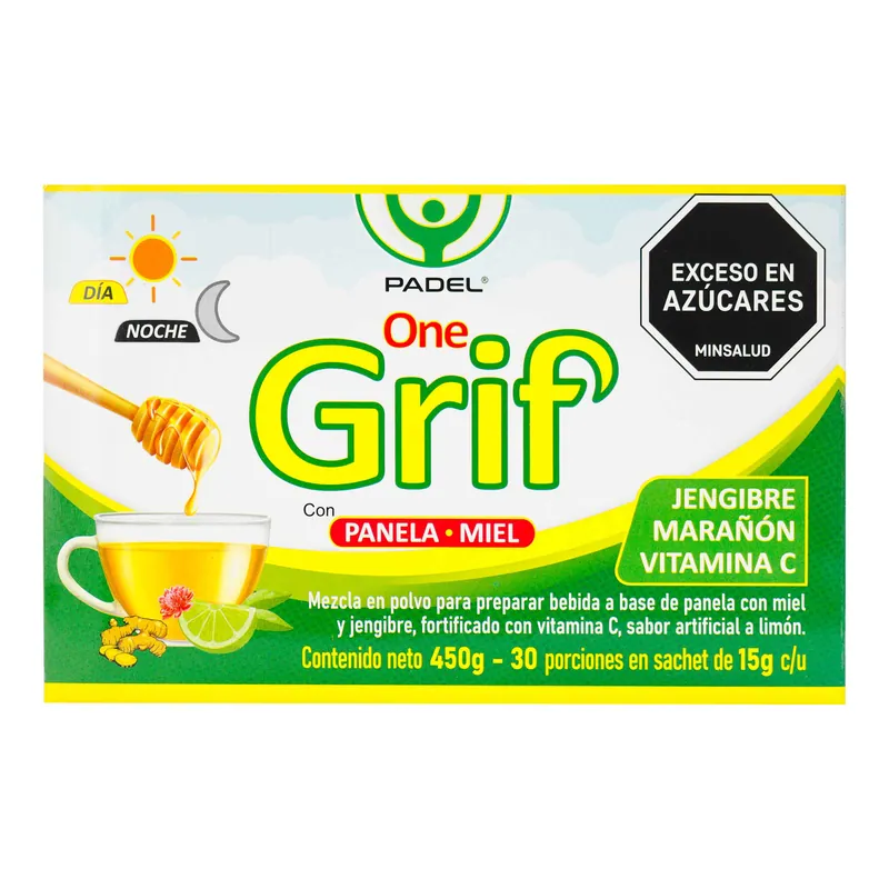 One Grif con Panela y Miel 30 sobres 15 g