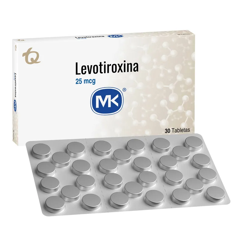 Levotiroxina 25 mcg 30 tabletas MK