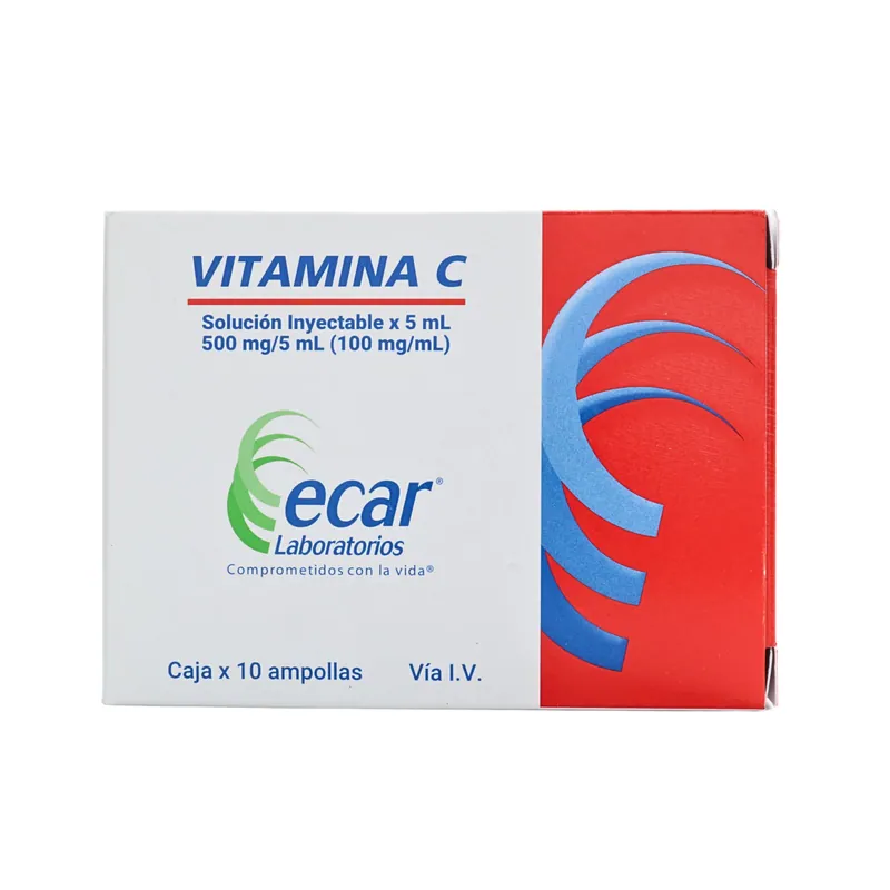 Vitamina C Inyect 5 mL 10 ampollas Ecar