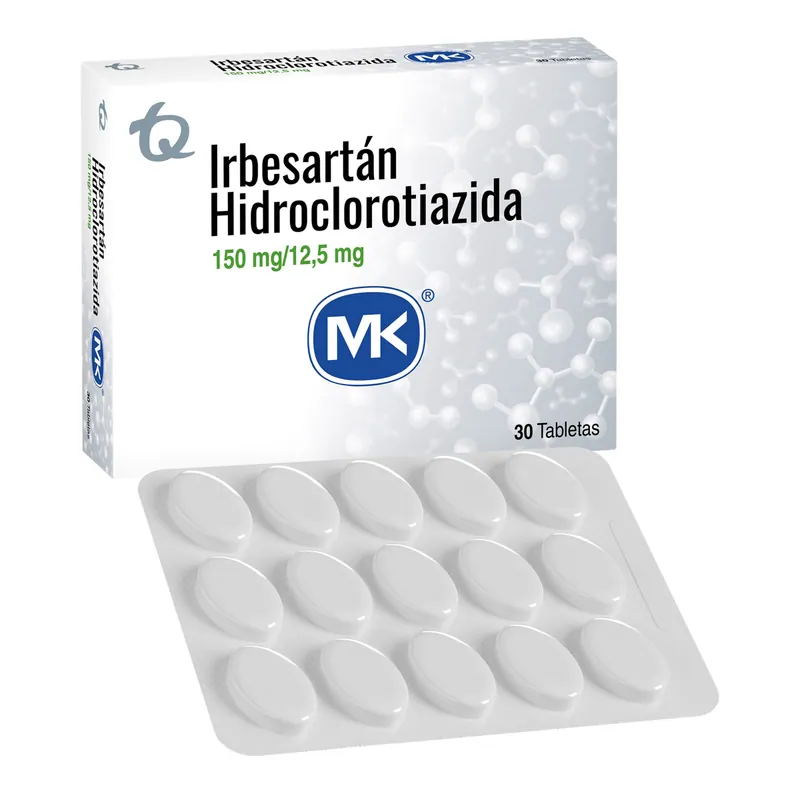 Irbesartan/hcl 150/12.5 mg 30 tabletas