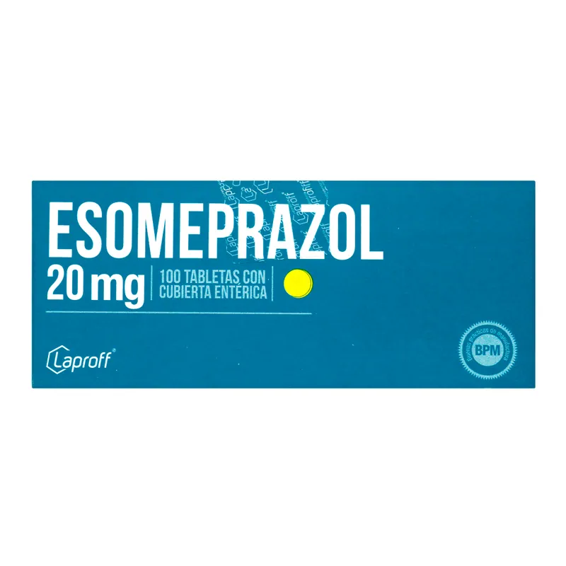 Esomeprazol 20 mg 100 tabletas