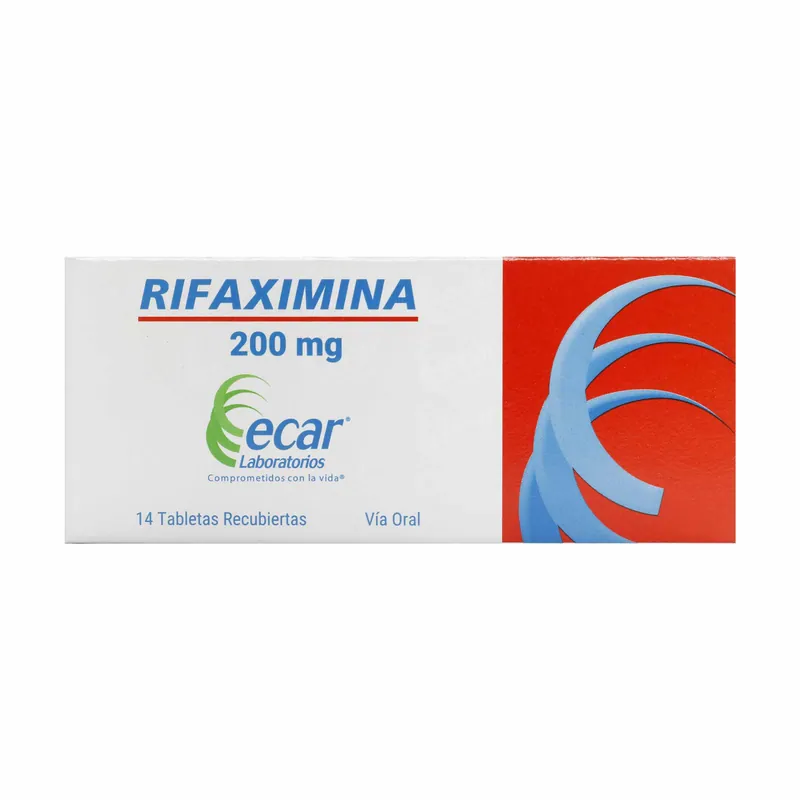 Rifaximina 200 mg 14 tabletas recubiertas Ecar