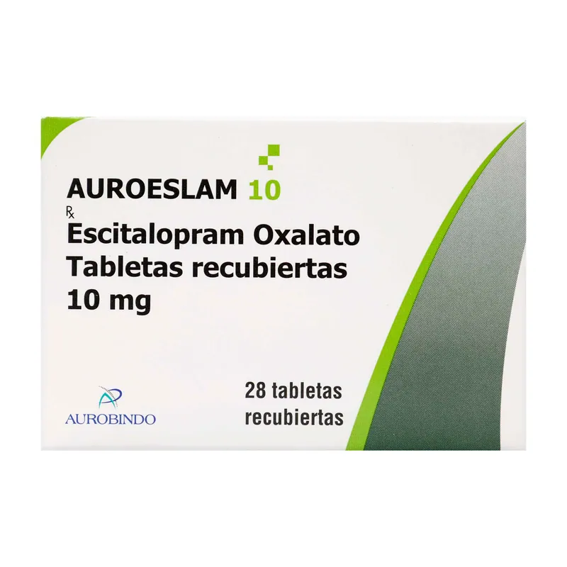 Auroeslam (escitalopram) 10 mg 28 tabletas