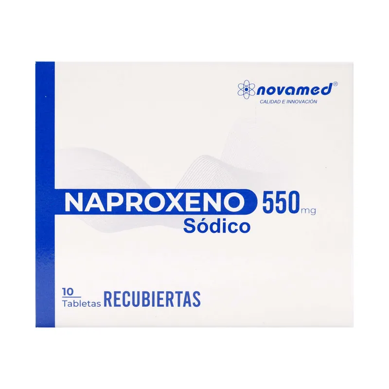 Naproxeno sódico 550 mg 10 tabletas recubiertas
