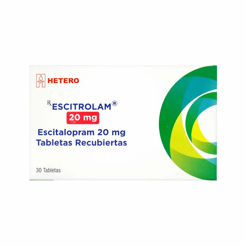 Escitrolam 20 mg 30 tabletas