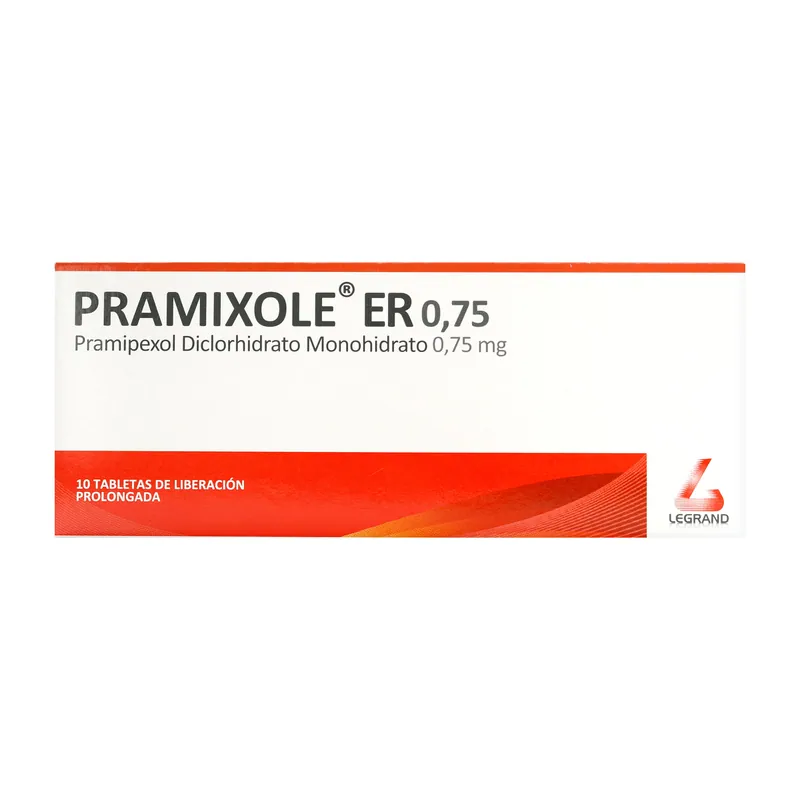 Pramixole ER 0.75 mg 10 tabletas