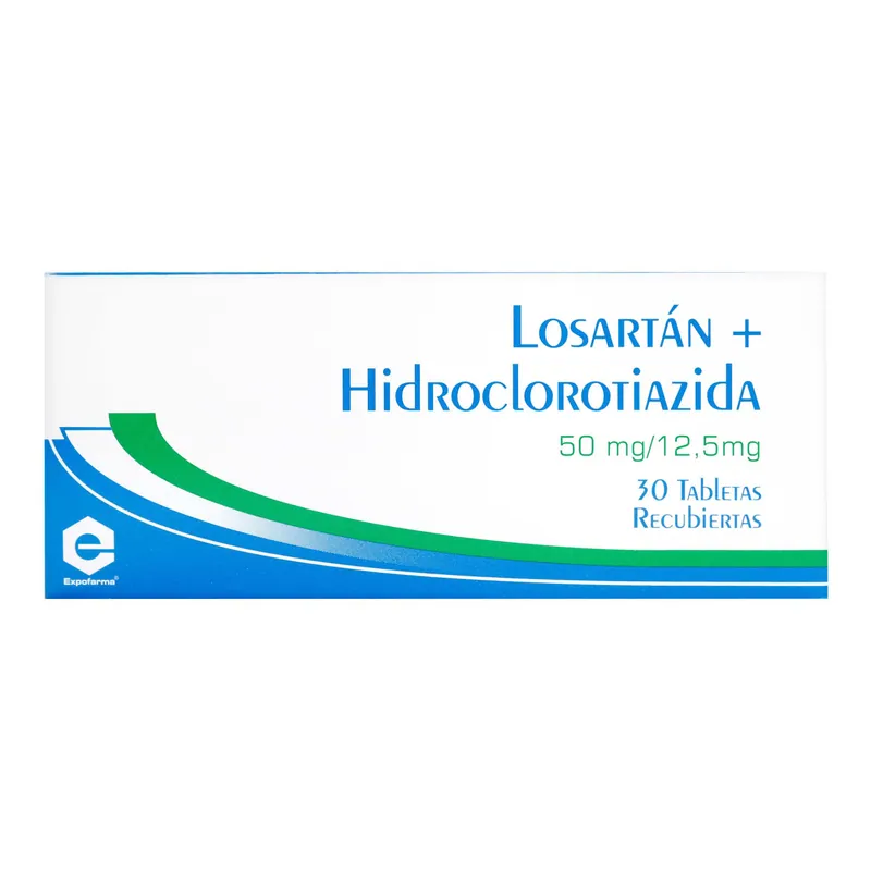 Losartan Pot/hidrocl 50 mg/12.5 mg 30tbs