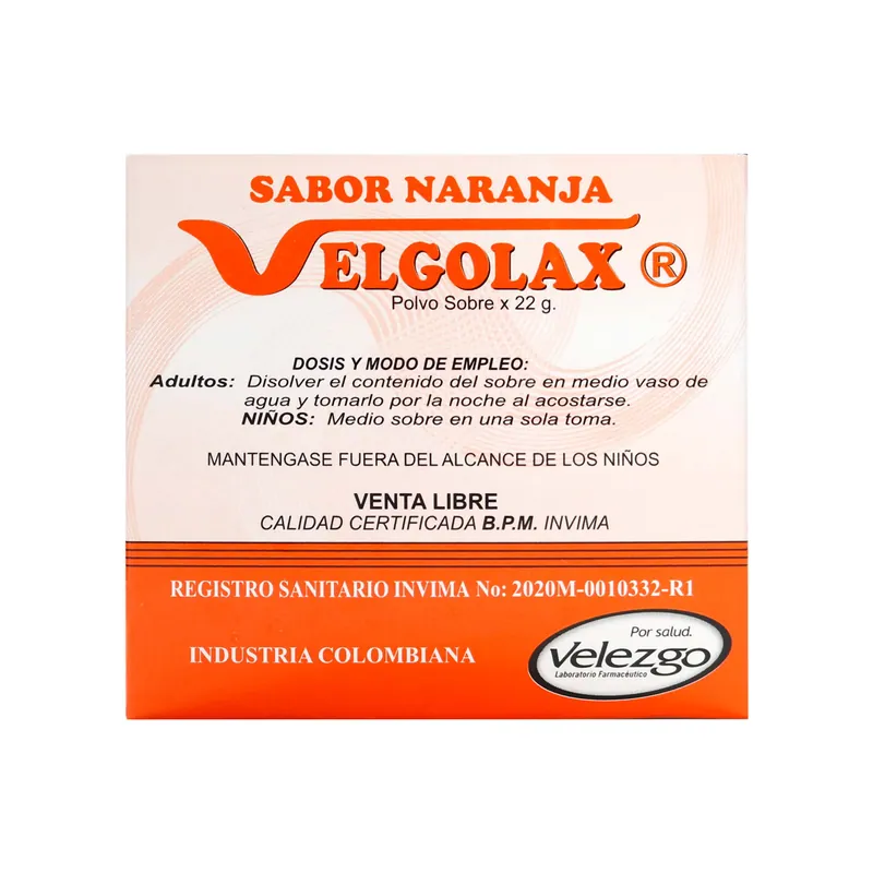 Velgolax Polvo Naranja 22 Gramos