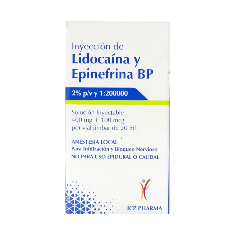 Lidocaína 2% Epinefrina 1200 UI 20 mL