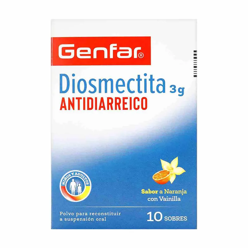 Diosmectita 3 Gramos 10 sobres