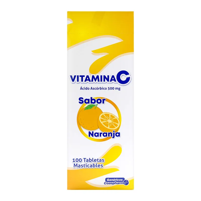 Vitamina C 500 mg Mast Naranja 100tbs COA