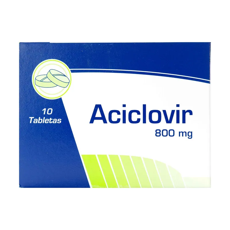 Aciclovir 800 mg 10 tabletas COA