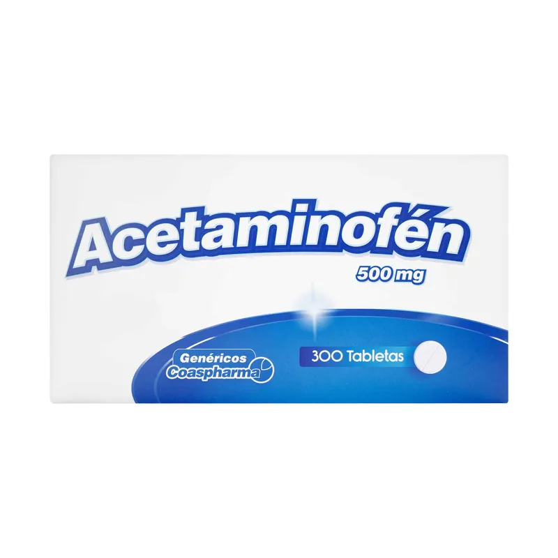 Acetaminofén 500 mg 300 tabletas COA