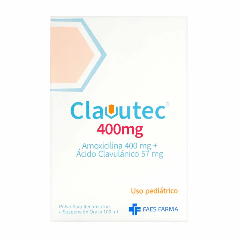 Clavutec 400 mg + 57 mg/5 mL frasco 100 mL
