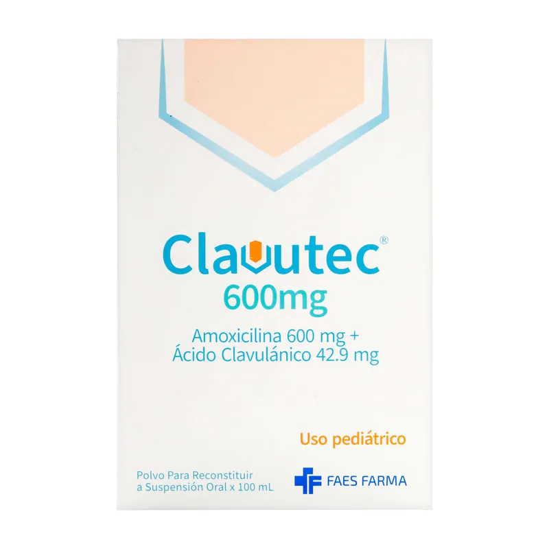 Clavutec 600 mg + 42.9 mg/5 mL frasco 100 mL