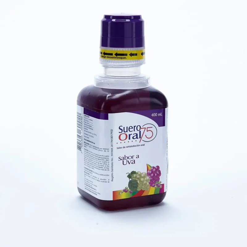 Suero Oral 75 Sabor Uva 400 mL Cp