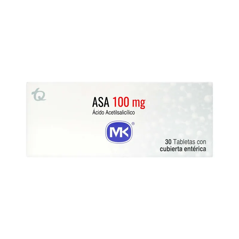Asa 100 mg 30 tabletas MK
