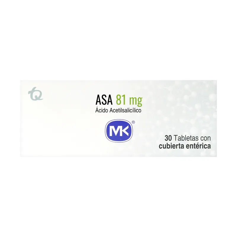 Asa 81 mg 30 tabletas MK