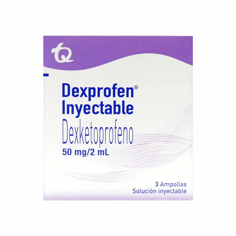 Dexprofen 50 mg/2 mL inyectable Caja 3amp