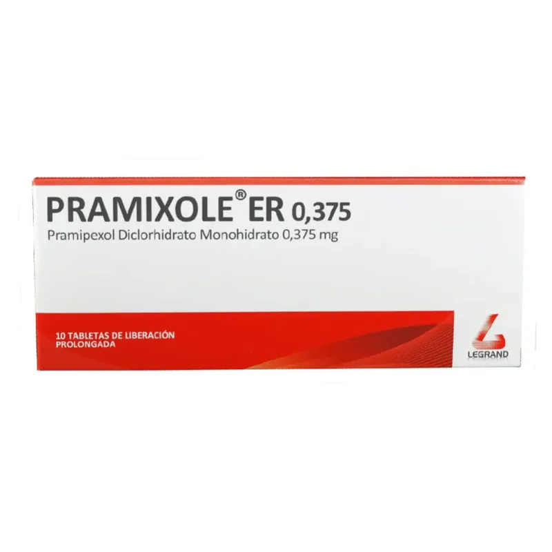 Pramixole ER 0.375 mg 10 tabletas