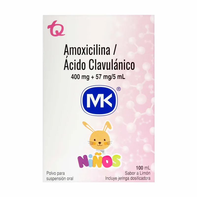 Amoxicilina 400 mg ácido Clavu 57 mg 100 mL