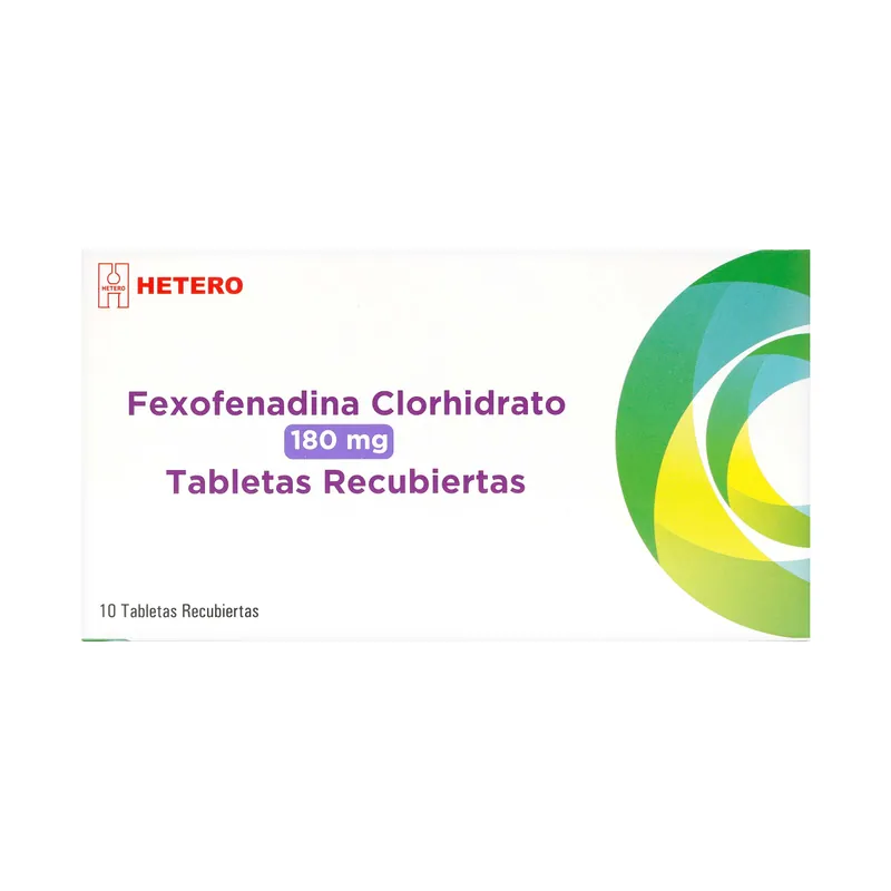 Fexofenadina Clorhidra 180 mg 10 tabletas