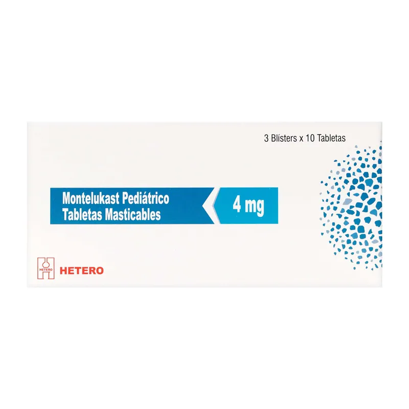 Montelukast Ped 4 mg 30 tabletas Mas