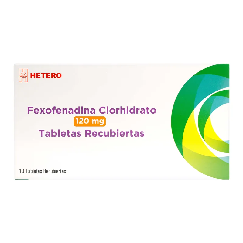 Fexofenadina 120 mg 10 tabletas